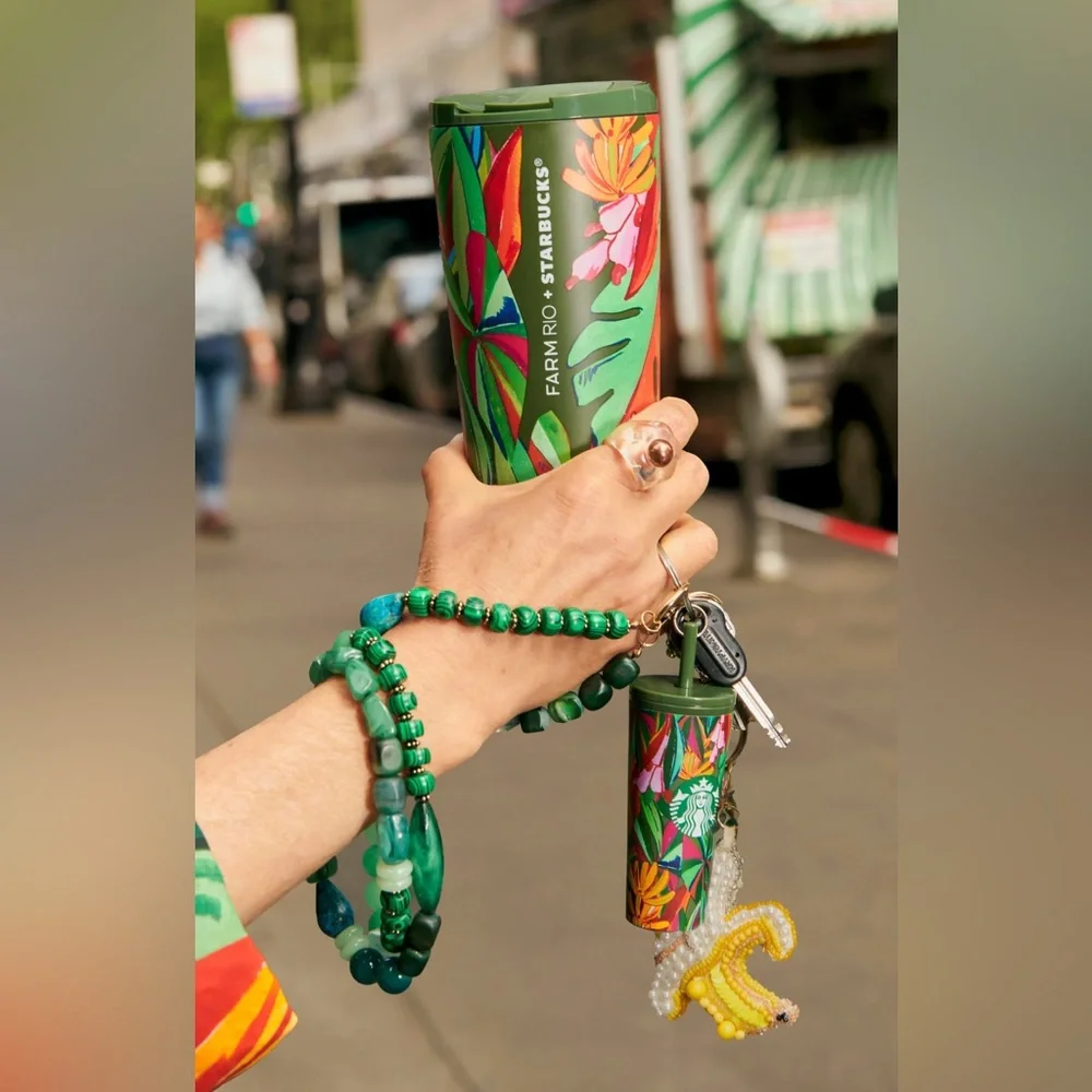 ✨HP✨ FARM Rio x Starbucks Cold Cup Key Chain Set